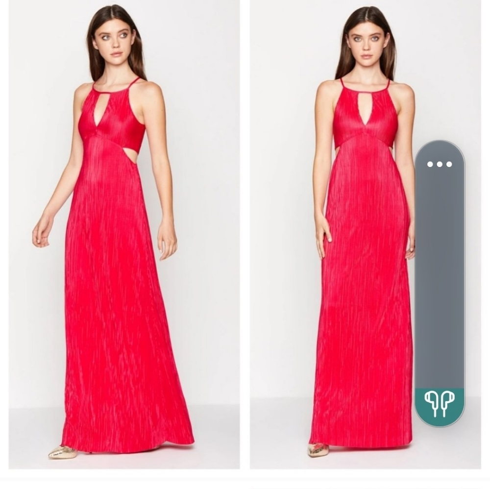 BCBGeneration SHIRRED CUTOUT gorgeous MAXI DRESS